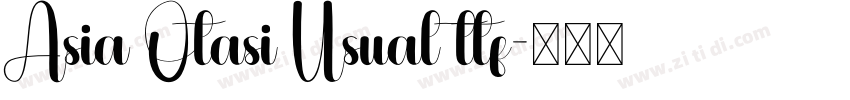 Asia Otasi Usual ttf字体转换